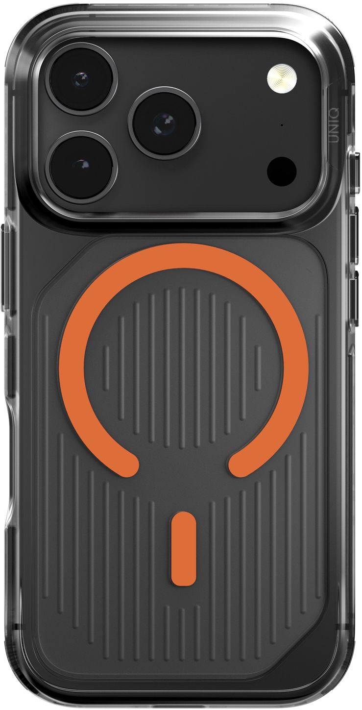 

Чехол Uniq Combat Active Frost Clear Magsafe для iPhone 17 Pro, оранжевый, Чехол Combat Active Frost Clear Magsafe для iPhone 17 Pro, оранжевый