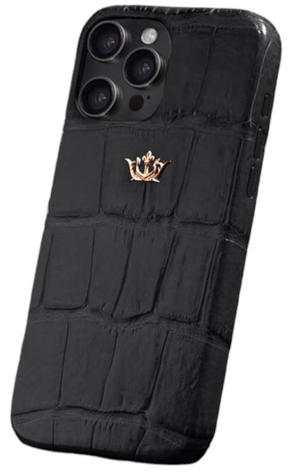 Чехол Caviar Leather Case для iPhone 15 Pro Мах, кожа, черный S06-011-12_15max - фото 3