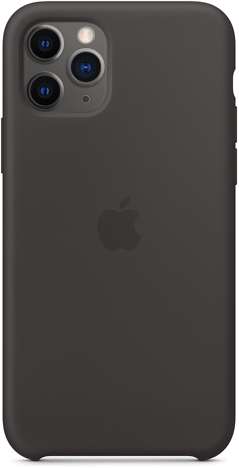 Чехол для iPhone 11 Pro, силикон, чёрный