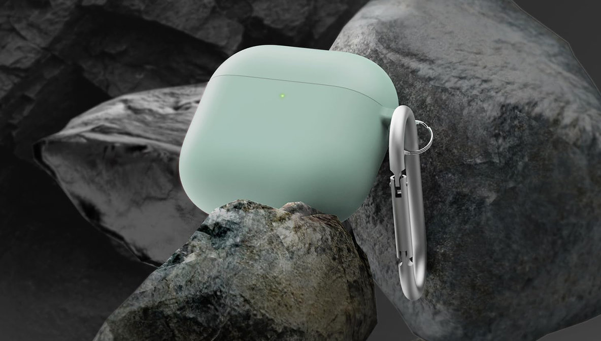 Чехол Elago Liquid Hybrid Сase для AirPods 4, силикон, мятный Фото-2