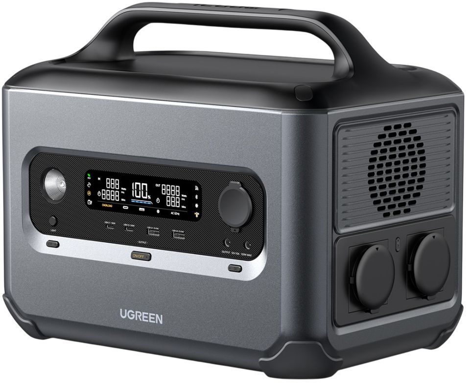 

Электростанция портативная UGREEN GS1200, 1200Вт, темно-серый, Электростанция портативная GS1200, 1200Вт, темно-серый