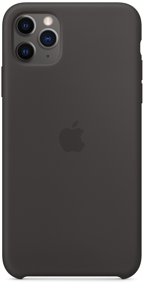 Чехол для iPhone 11 Pro Max, силикон, чёрный