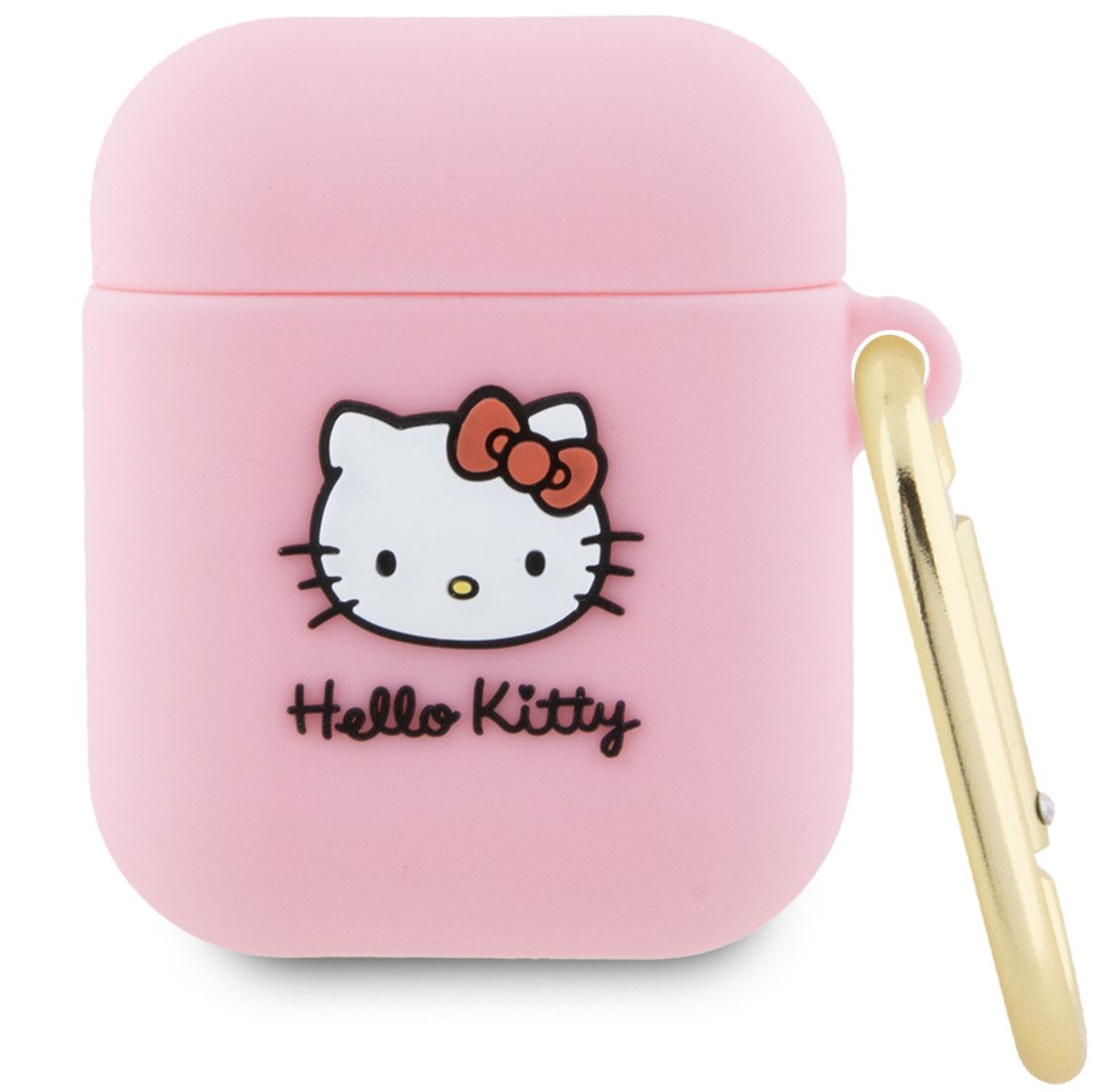 Бренд Чехол Hello Kitty 3D Head для Airpods 1/2, розовый