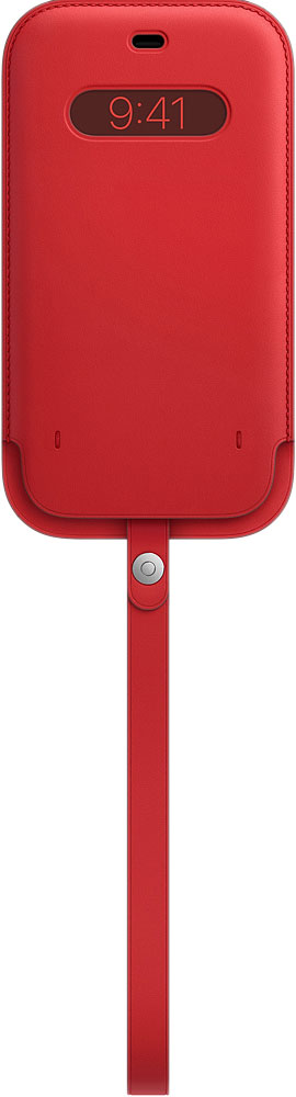 фото Чехол-конверт magsafe для iphone 12 pro max, кожа, (product)red apple
