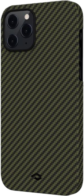 

Pitaka Чехол для iPhone 12 Pro Max, кевлар, зелено-черный