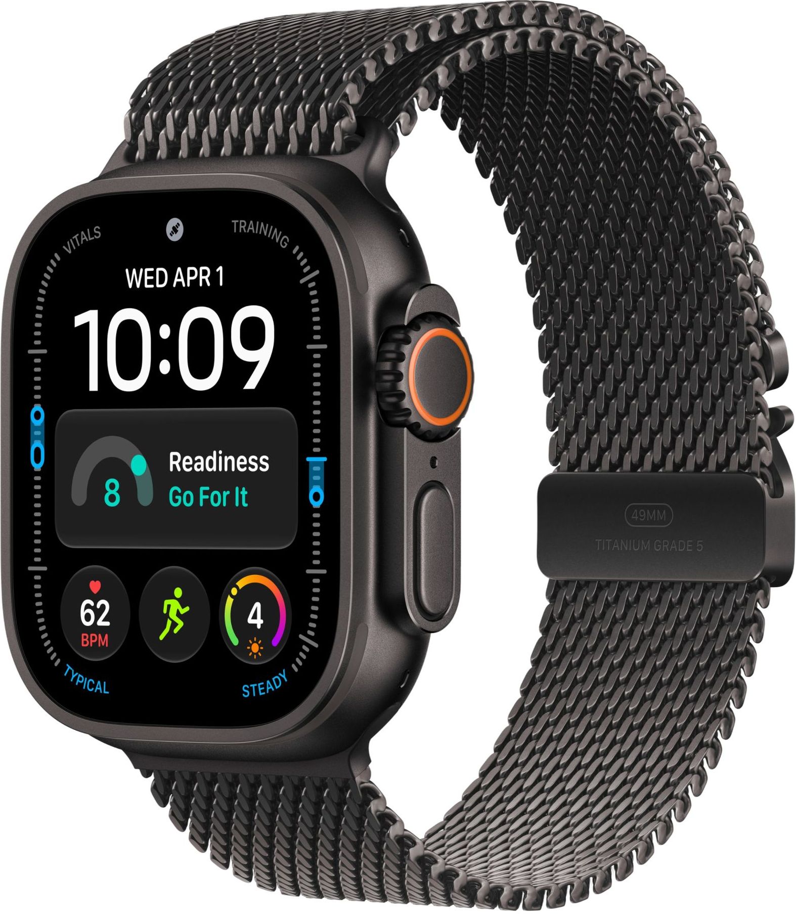 Умные часы Apple Watch Ultra 4 GPS+Cellular, 49 мм, Black Titanium Milanese Loop M