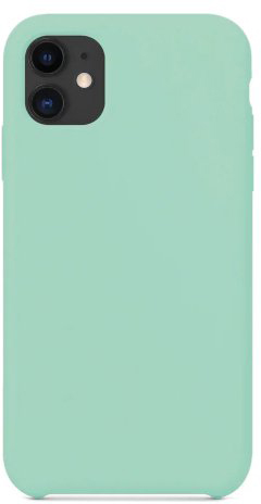 Чехол для iPhone 11, силикон, зеленый