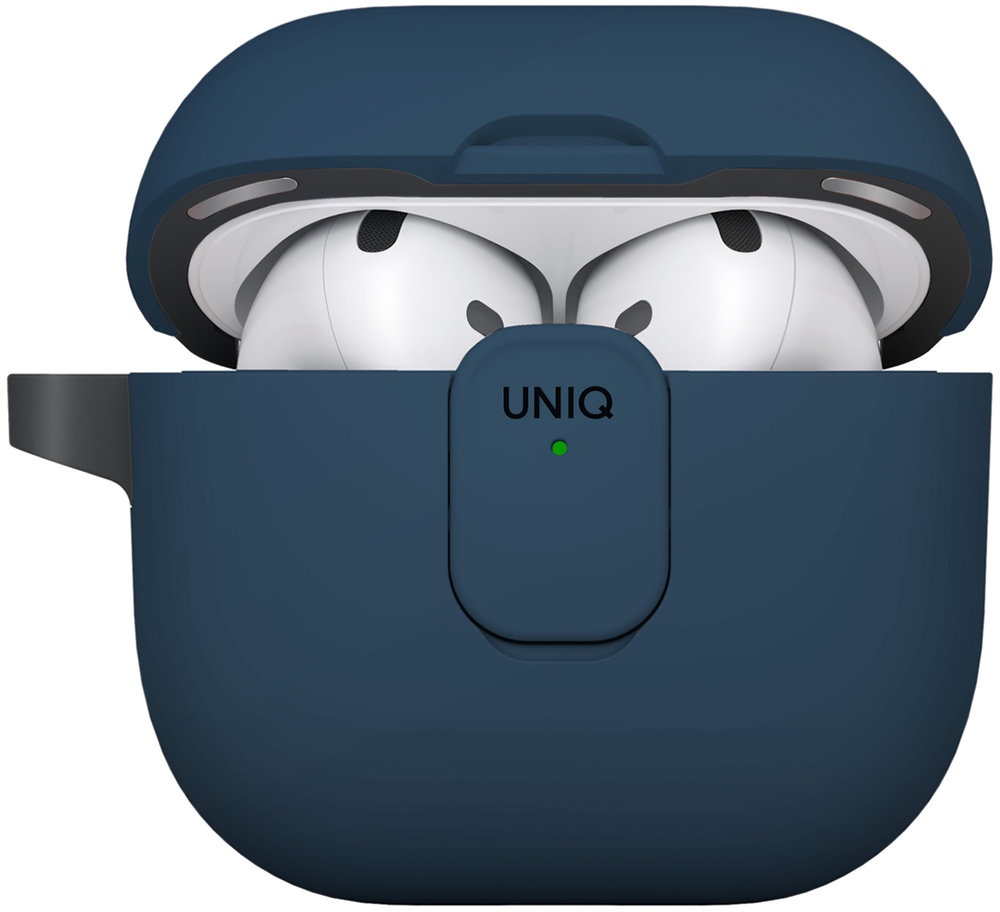 

Чехол Uniq CLYDE Lock Blue/Dark Grey для AirPods 4, синий+темно-серый, Чехол CLYDE Lock Blue/Dark Grey для AirPods 4, синий+темно-серый