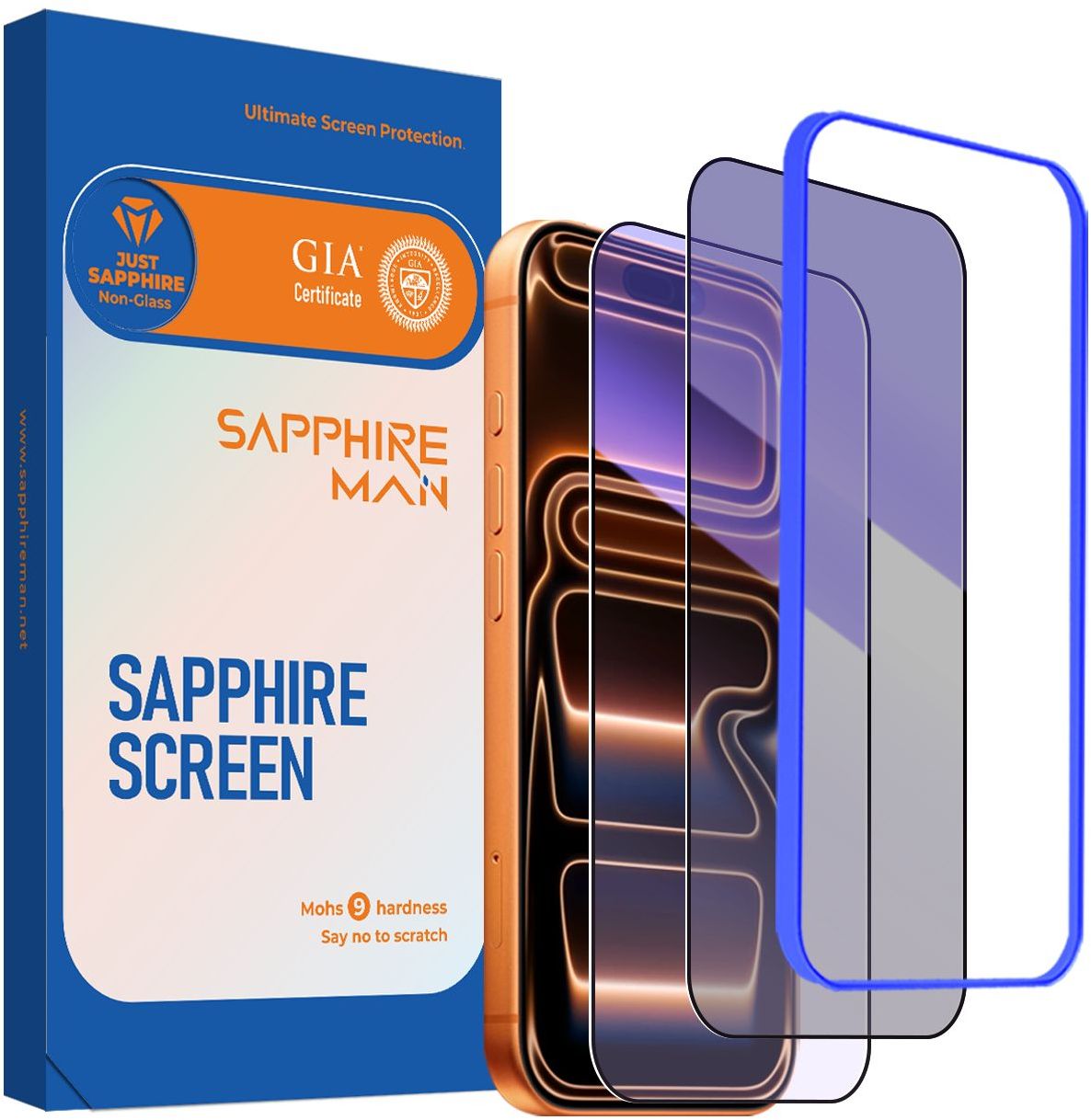 

Сапфировая защита SAPPHIREMAN для экрана iPhone 17 Pro Max, Сапфировая защита для экрана iPhone 17 Pro Max