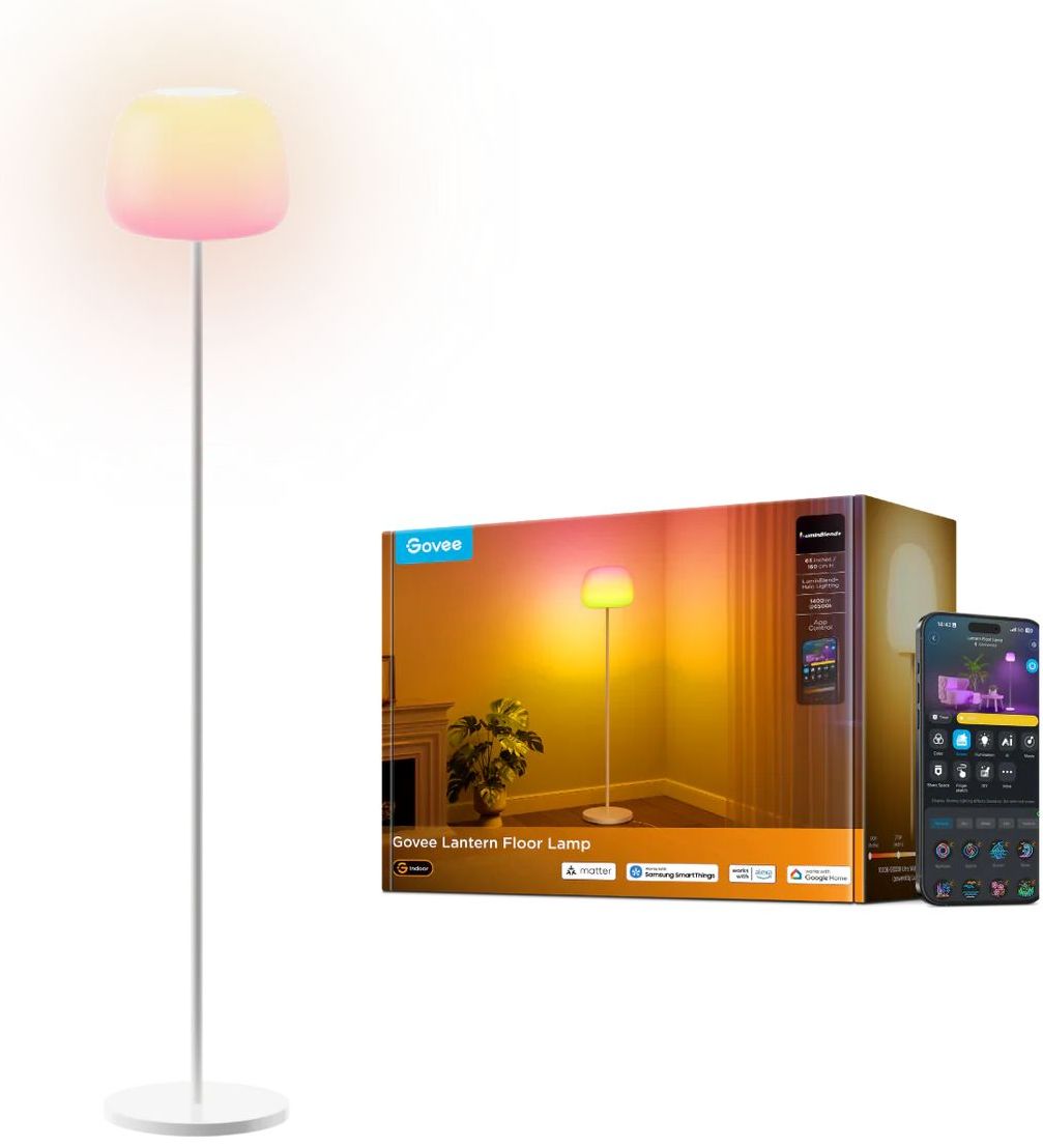 Умный напольный торшер Govee RGBICW T-Style Floor Lamp, белый