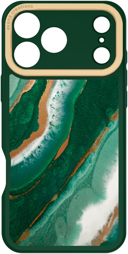 

Чехол Avana Marbly MagSafe для iPhone 17 Pro Max, изумрудный