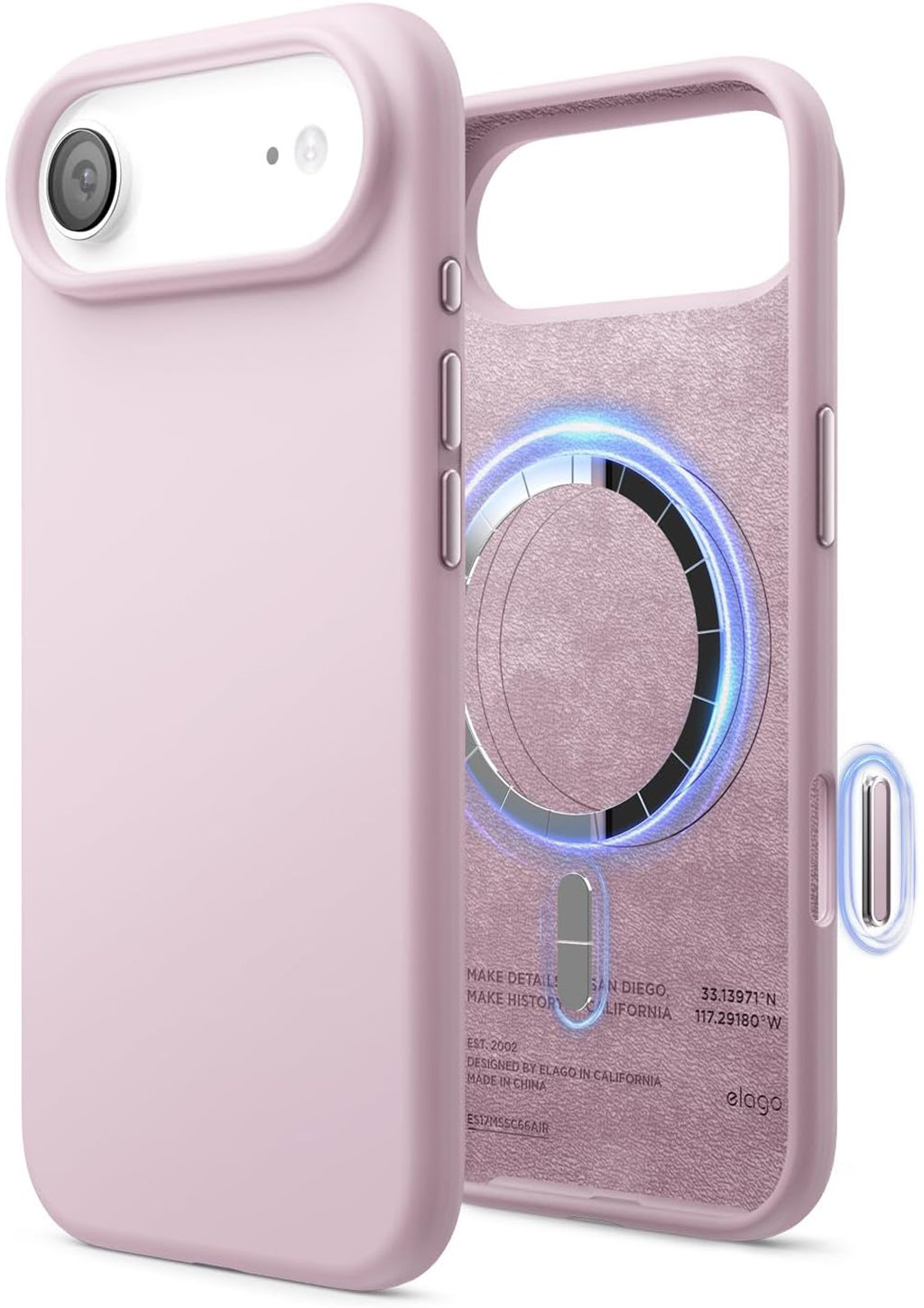 

Чехол Elago Magnetic Light Lilac для iPhone Air, MagSafe, силикон, светло-сиреневый, Чехол Magnetic Light Lilac для iPhone Air, MagSafe, силикон, светло-сиреневый
