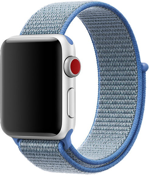 Браслет для Apple Watch 42/44 мм, нейлон, голубой