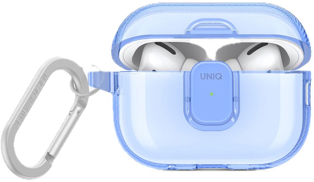 

Чехол Uniq Glase PRO TPU Lock Cloudy Blue для AirPods Pro 2, синий, Чехол Glase PRO TPU Lock Cloudy Blue для AirPods Pro 2, синий