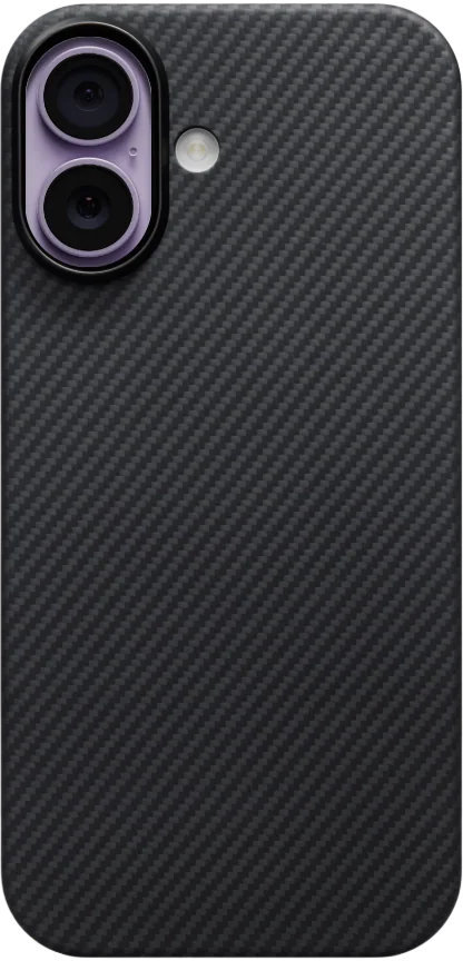 

Чехол Pitaka Ultra-Slim Case для iPhone 17, кевлар, черный, Чехол Ultra-Slim Case для iPhone 17, кевлар, черный