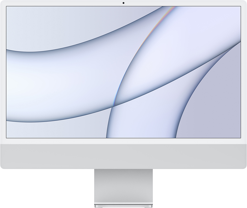 iMac 24" Retina 4,5K, (M1 8C CPU, 8C GPU), 8 ГБ, 512 ГБ SSD, серебристый