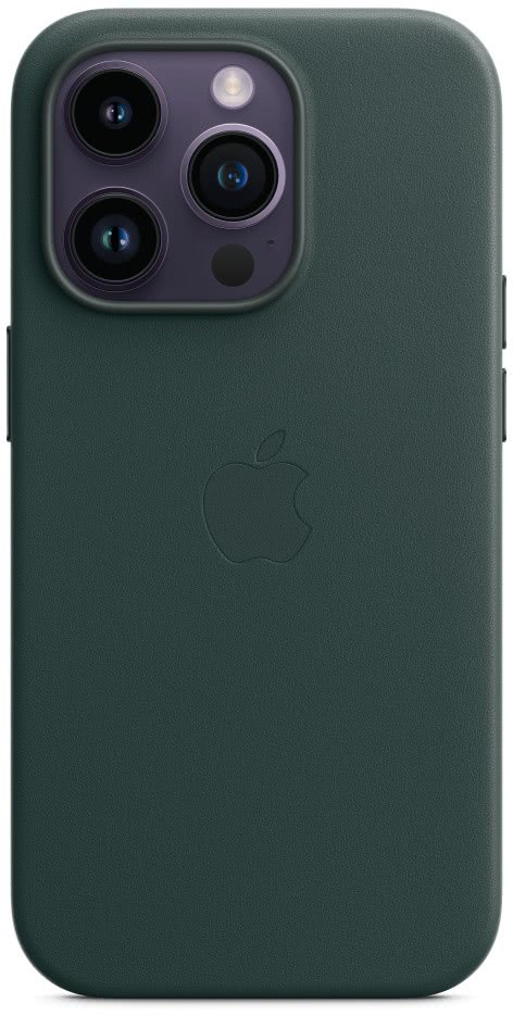 

Apple Чехол MagSafe для iPhone 14 Pro, кожа, «зелёный лес»