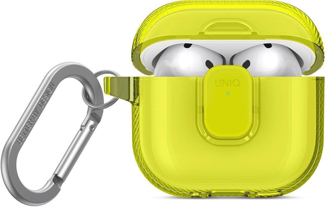 

Чехол Uniq Glase PRO TPU Lock case Light Lime для Airpods 4, зеленый, Чехол Glase PRO TPU Lock case Light Lime для Airpods 4, зеленый