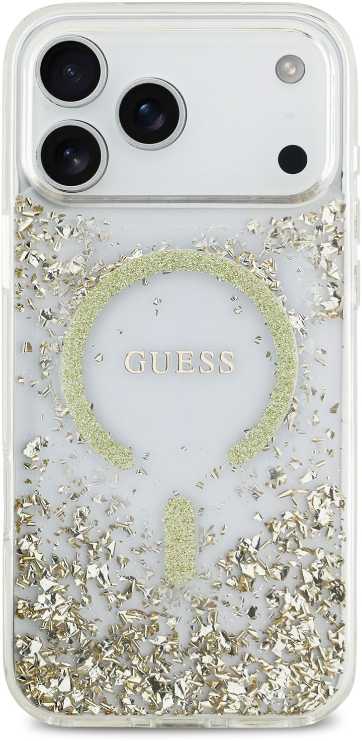 

Чехол Guess Epoxy Metal Foil для iPhone 17 Pro, золотой, Чехол Epoxy Metal Foil для iPhone 17 Pro, золотой