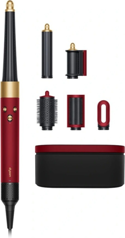 

Стайлер Dyson Aiwrap HS08 Complete Long для прямых и вьющихся волос, красный+золотой, Стайлер Aiwrap HS08 Complete Long для прямых и вьющихся волос, красный+золотой