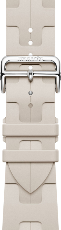 Apple Watch Series 10 Hermes, 46 мм, титановый корпус, резиновый ремешок бежевого цвета Фото-3