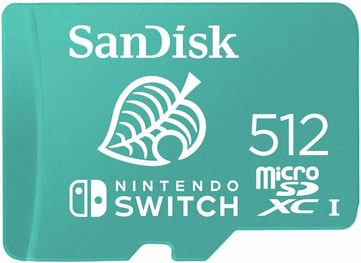 

Карта памяти SanDisk microSDXC Nintendo Switch 512 ГБ, бирюзовый, Карта памяти microSDXC Nintendo Switch 512 ГБ, бирюзовый