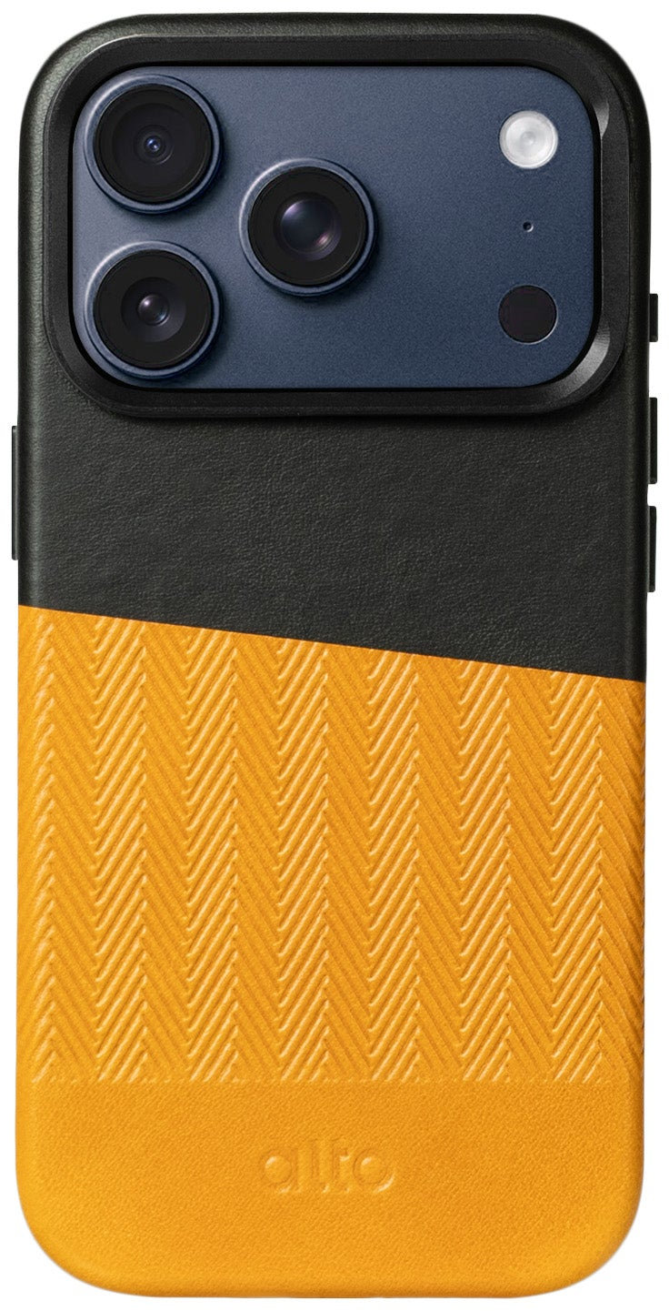 

Чехол Alto Herring для iPhone 17 Pro, MagSafe, кожа, карамельный/черный, Оранжевый + черный, Чехол Herring для iPhone 17 Pro, MagSafe, кожа, карамельный/черный