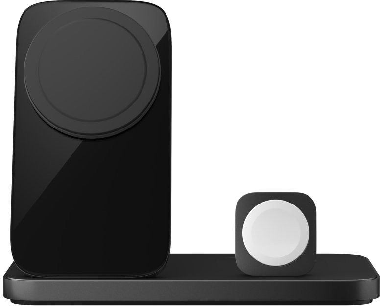 Беспроводное зарядное устройство Nomad Stand One Max 3-in-1 MagSafe, 15Вт, Qi2, чёрный карбид Фото-4