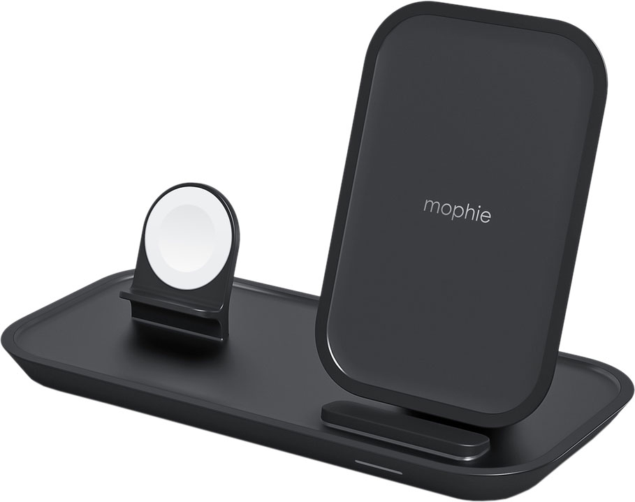 Беспроводное зарядное устройство Mophie Wireless Charging Stand 2 in 1, 7,5 Вт, черный