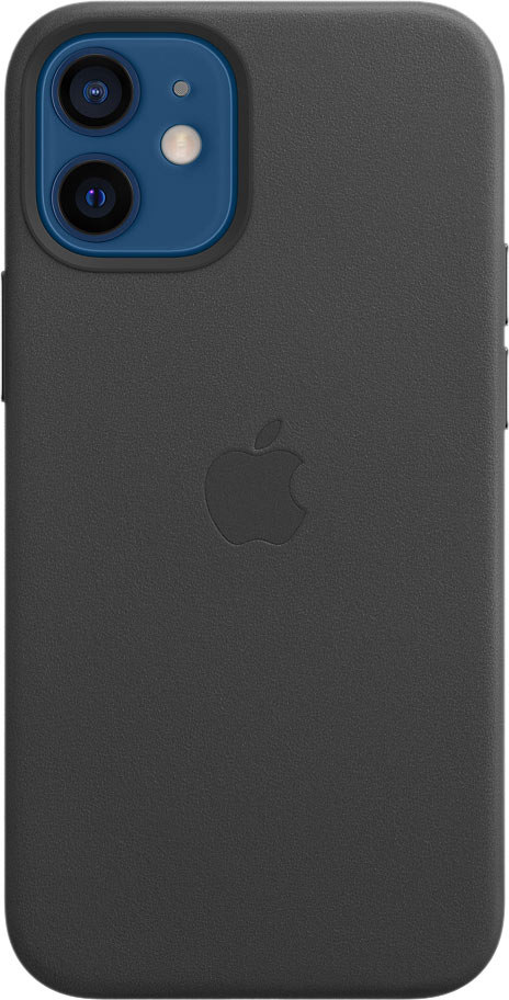 Чехол MagSafe для iPhone 12 mini, кожа, чёрный