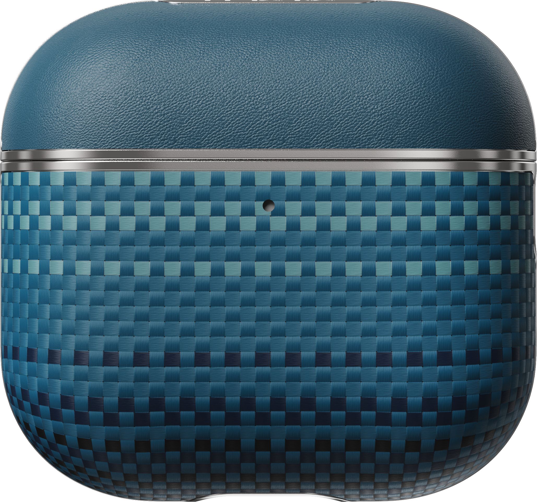 

Чехол Pitaka для AirPods 4, кевлар, синий, Чехол для AirPods 4, кевлар, синий