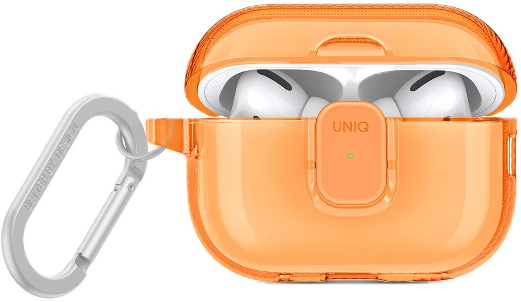 

Чехол Uniq Glase PRO TPU Lock Golden Citrus для AirPods Pro 2, оранжевый, Чехол Glase PRO TPU Lock Golden Citrus для AirPods Pro 2, оранжевый