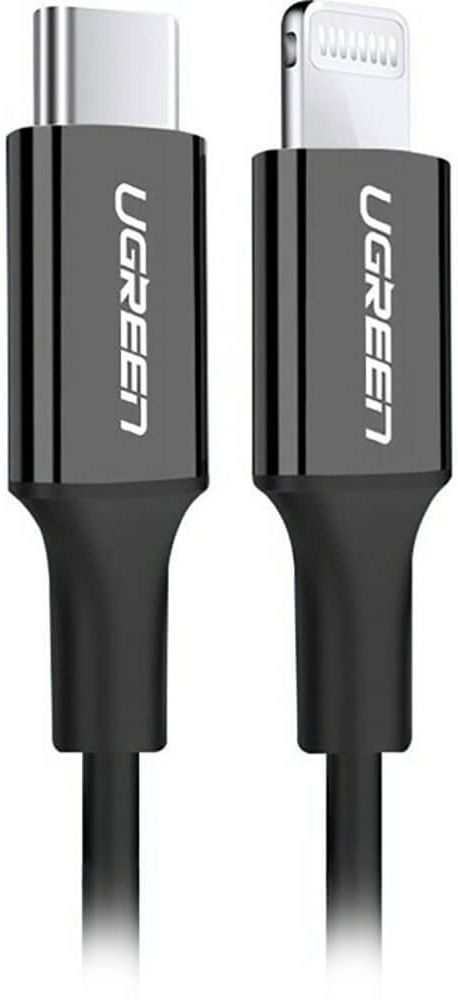 UGREEN Кабель US171 USB-C - Lightning, 1м, черный
