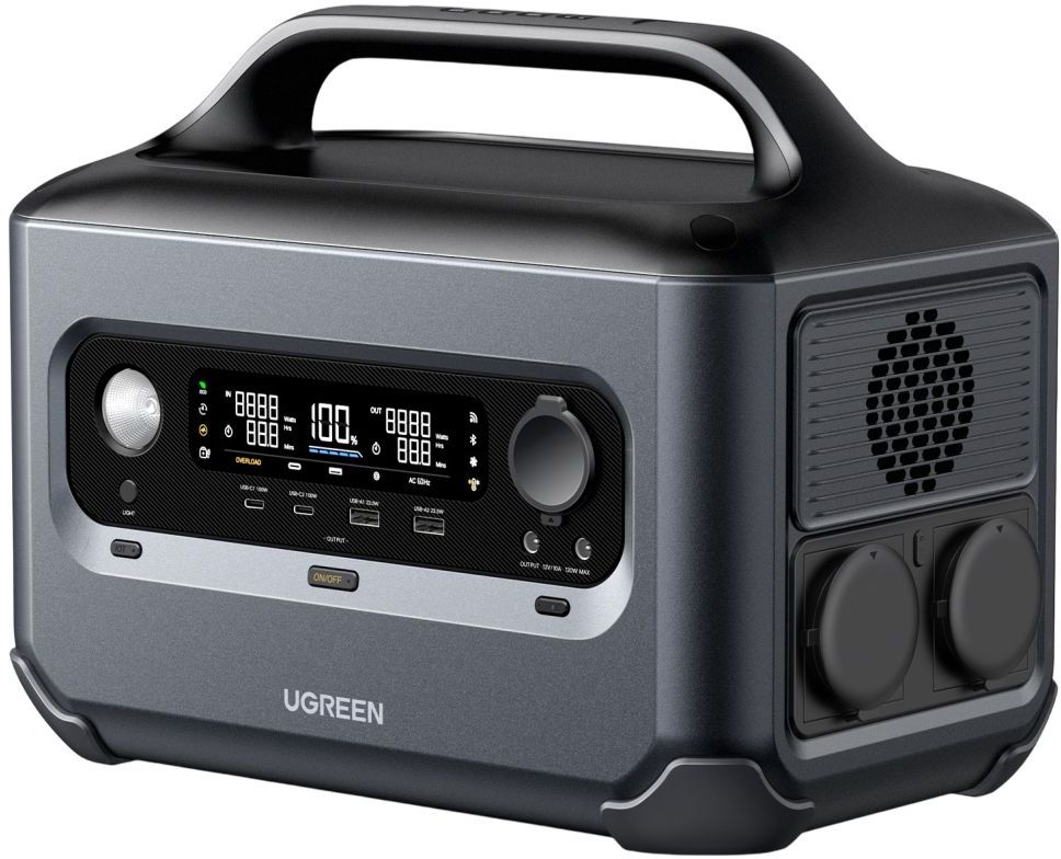 

Электростанция портативная UGREEN GS600, 600Вт, темно-серый, Электростанция портативная GS600, 600Вт, темно-серый
