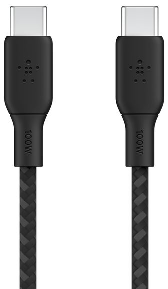 Кабель Belkin Boost Charge Braided USB-C - USB-C, 2 м, нейлон, черный Вид №1