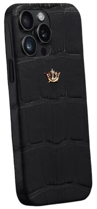 Чехол Caviar Leather Case для iPhone 15 Pro Мах, кожа, черный S06-011-12_15max - фото 2