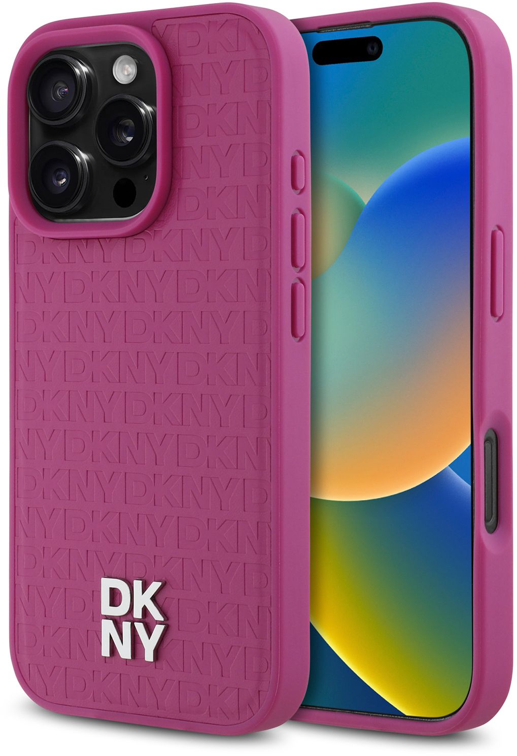 

Чехол DKNY Repeat Stack MagSafe для iPhone 16 Pro Max, розовый, Чехол Repeat Stack MagSafe для iPhone 16 Pro Max, розовый