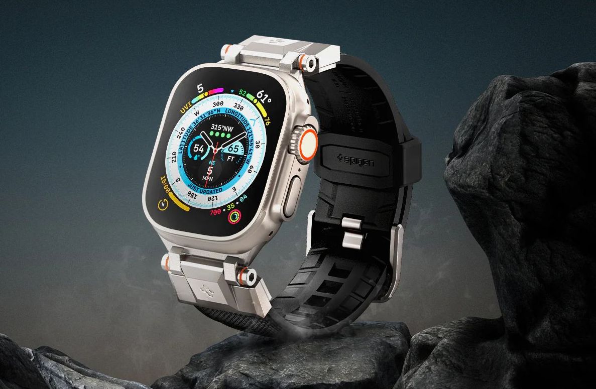 Ремешок Spigen DuraPro Armor Band для Apple Watch 42/44/45/49 мм, черный Фото-8