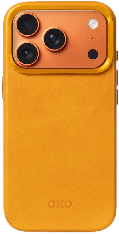 

Чехол Alto Uplop для iPhone 17 Pro, MagSafe, кожа, карамельный, Коричневый, Чехол Uplop для iPhone 17 Pro, MagSafe, кожа, карамельный