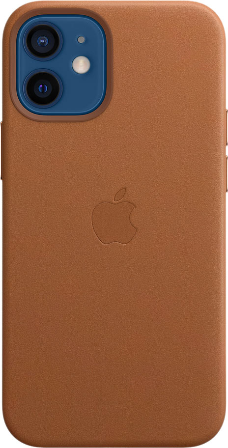 Чехол MagSafe для iPhone 12 mini, кожа, золотисто-коричневый