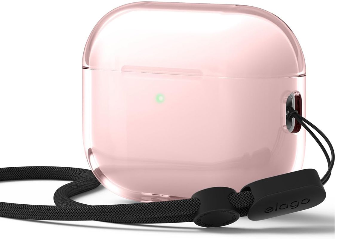 

Чехол Elago Clear Strap Lovely Pink для AirPods Pro 3, розовый, Чехол Clear Strap Lovely Pink для AirPods Pro 3, розовый