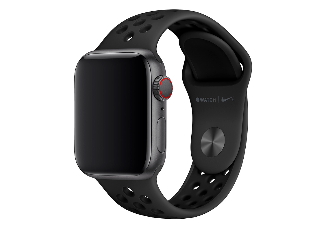 Купить Ремешок Apple Watch 40мм, Nike спортивный, «антрацитовый/чёрный ...