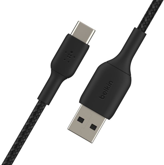 Кабель Belkin BoostCharge Braided USB-A - USB-C, 2 м, нейлон, черный Вид№3