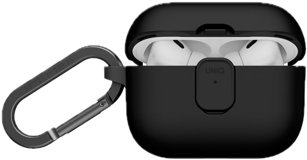 

Чехол Uniq Clyde для AirPods Pro 3, черный+темно-серый, Чехол Clyde для AirPods Pro 3, черный+темно-серый