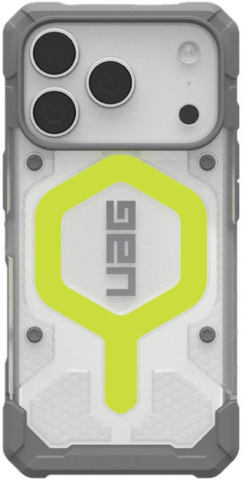 

Чехол UAG Pathfinder MagSafe для iPhone 17 Pro Max, серый+неоновый, Лаймовый неон, Чехол Pathfinder MagSafe для iPhone 17 Pro Max, серый+неоновый
