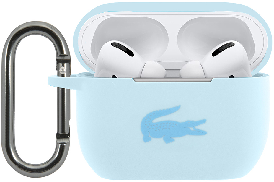 

Lacoste Чехол для AirPods 3, силикон, голубой