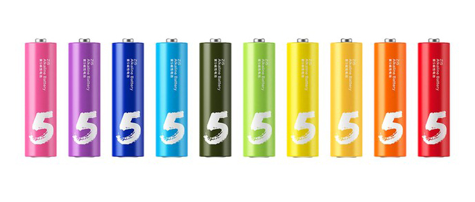  Xiaomi Батарейки AA Rainbow Batteries, 10 шт., Разноцветный