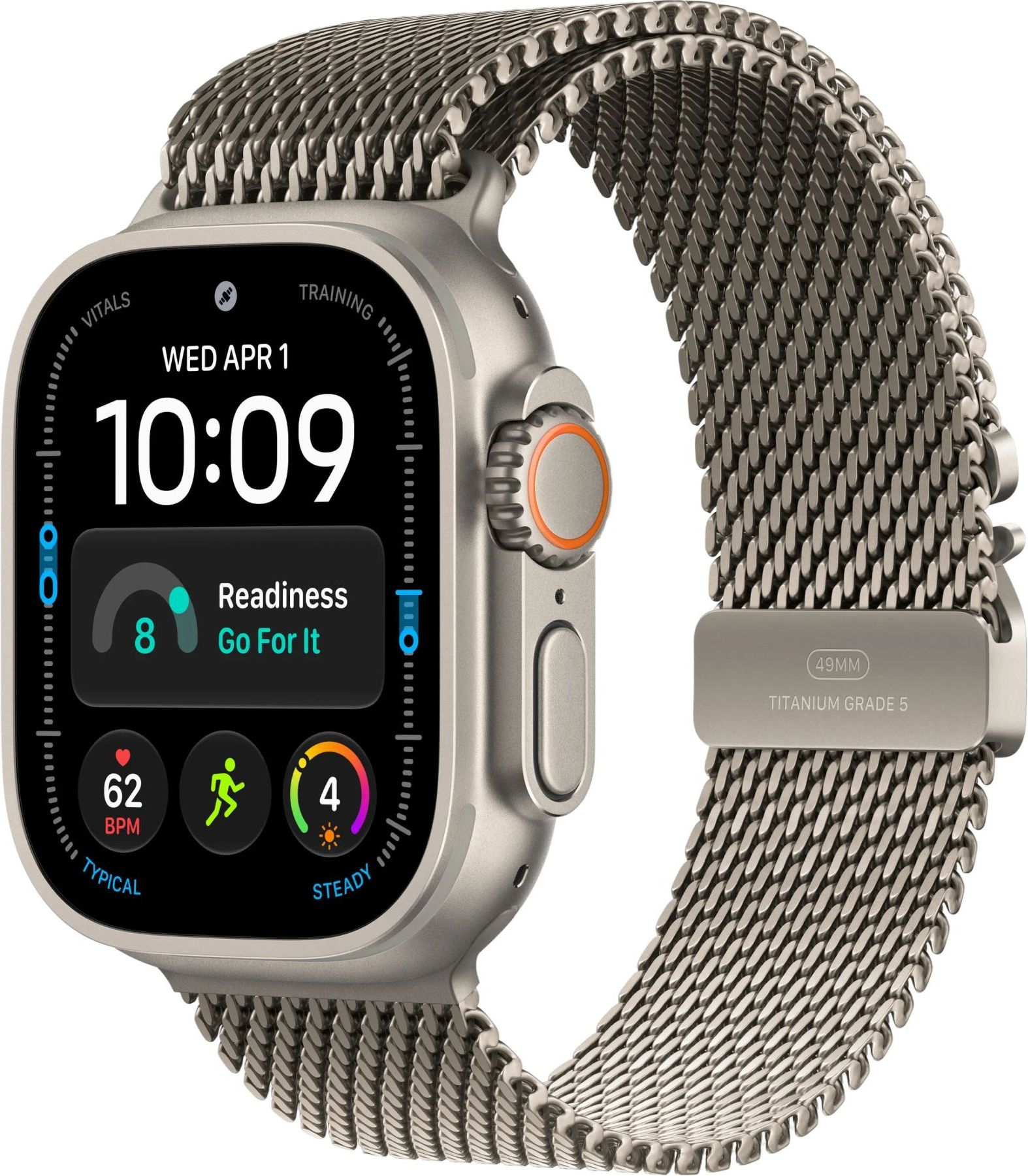 Умные часы Apple Watch Ultra 4 GPS+Cellular, 49 мм, Natural Titanium Natural Loop M