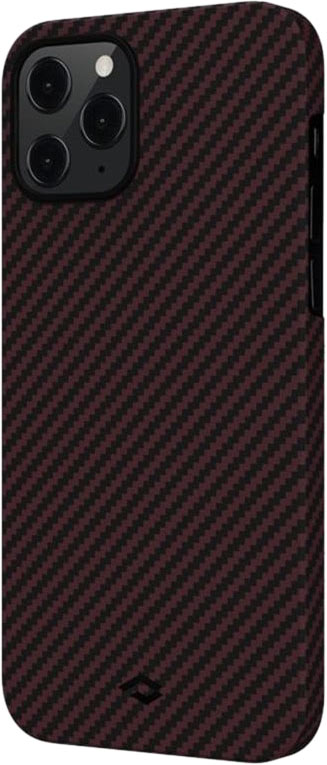 

Pitaka Чехол для iPhone 12 Pro Max, кевлар, красно-черный, Чёрно-красный