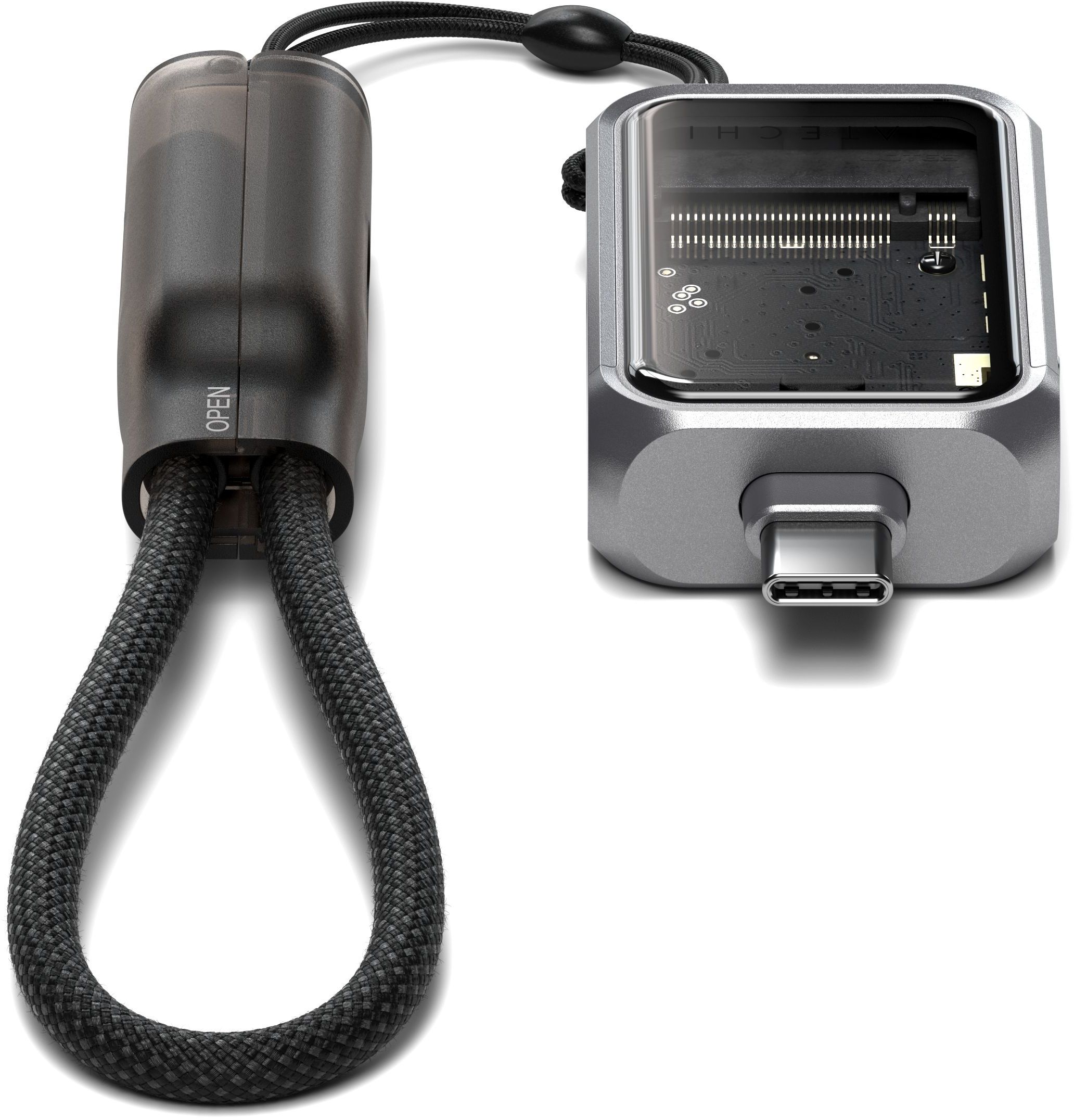 

Внешний корпус Satechi Mini NVMe SSD USB4 Enclosure, серый, Внешний корпус Mini NVMe SSD USB4 Enclosure, серый